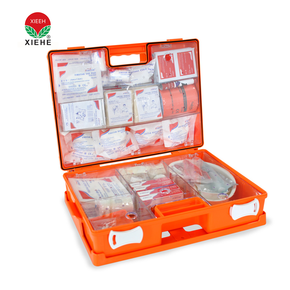 Equipo de primeros auxilios de emergencia médica personalizado Estuche de plástico DIN13169 Botiquín de primeros auxilios para taller